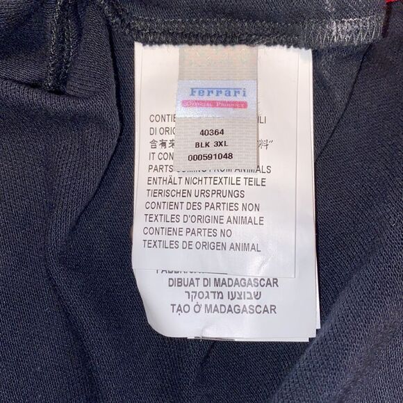 Ferrari Men’s XXXL 3XL Black Polo Shirt Embroidered Logo Evolution of the Symbol - Picture 5 of 8